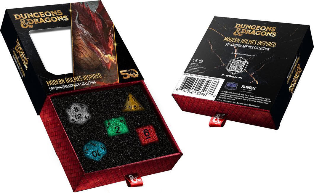 FanRoll: D&D 50th Anniversary - Holmes Modern Inspired Polyhedral Dice Set