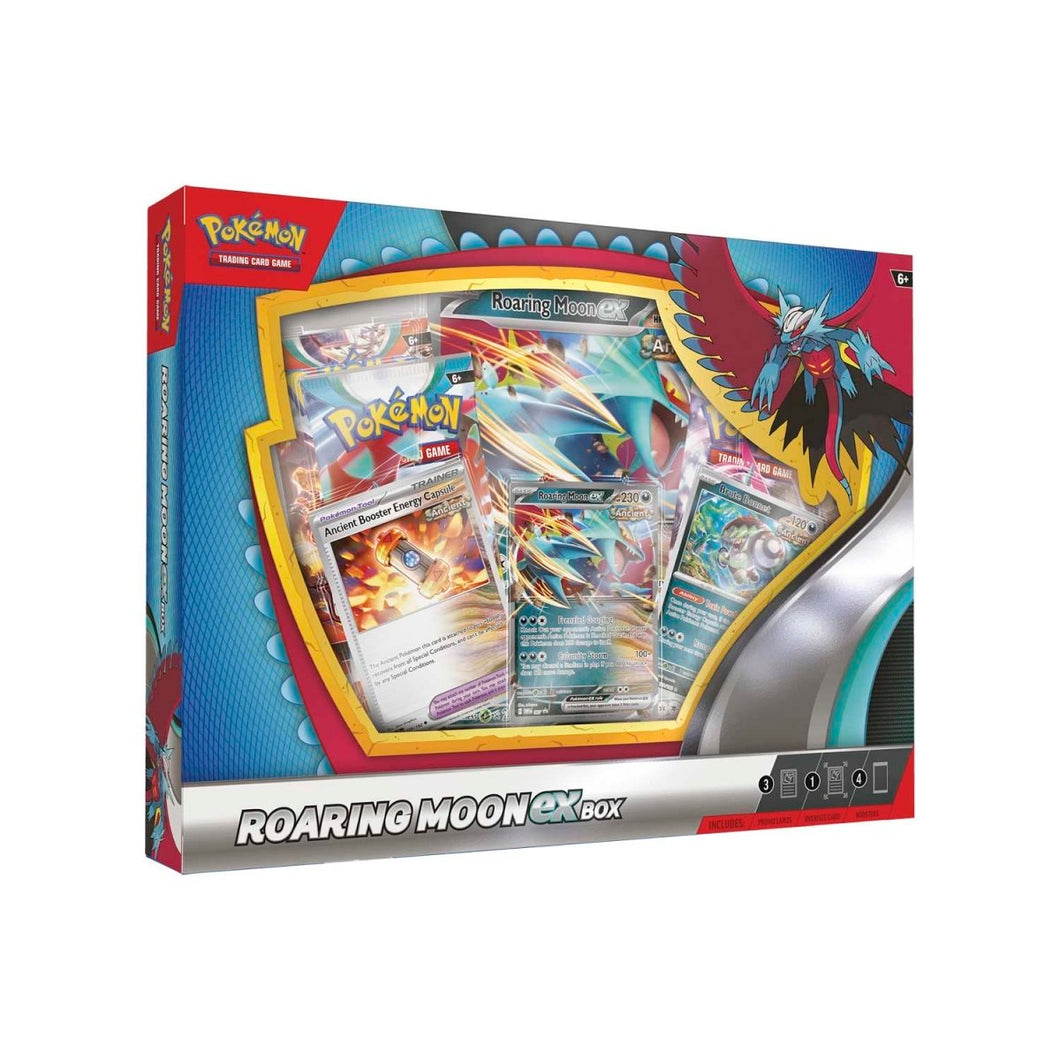 ancient booster energy capsule pokemon card Brute Bonnet you get a promo card and an oversize card featuring Roaring Moon ex All NEW ABILITIES & TRAINER