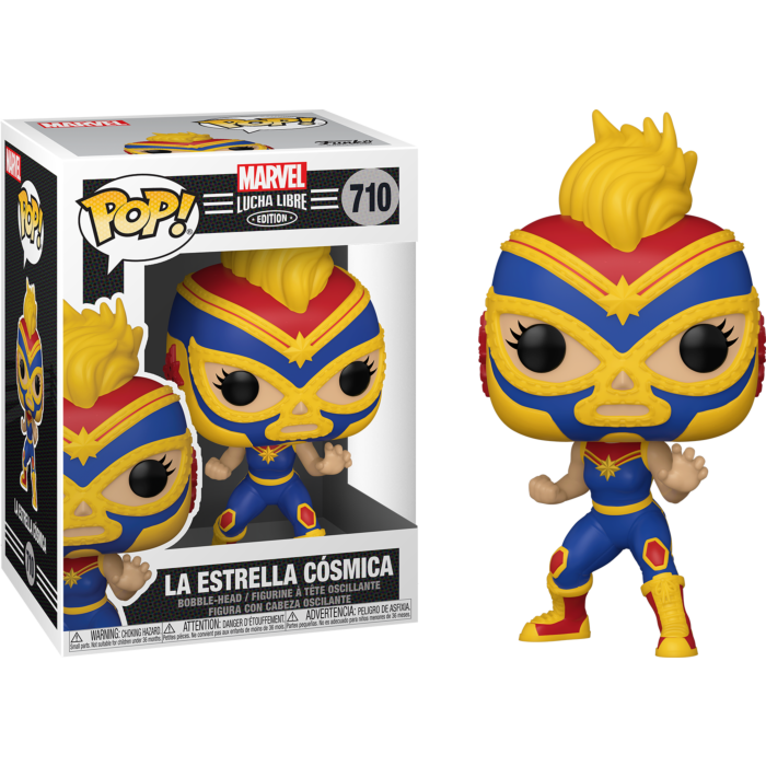 Funko POP! Marvel : Lucha Libre - La Estrella Cosmica (Captain Marvel)