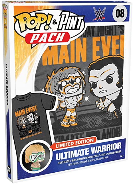 Funko POP! and Pint T-Shirt -WWE Ltd. Edition Ultimate Warrior