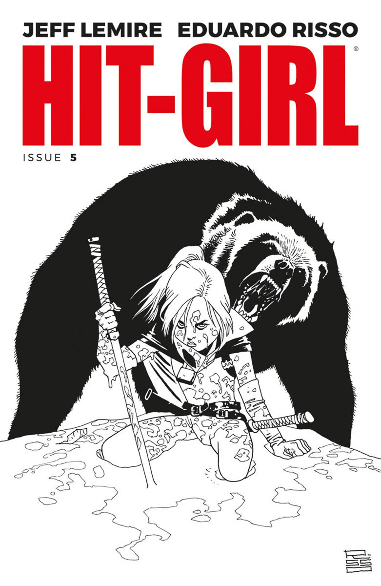 HIT-GIRL #5 CVR B B&W RISSO (MR) (06/20/2018) – Mushyhead Comics