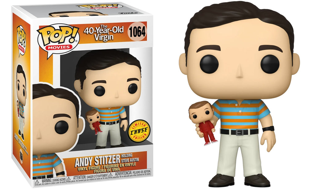 FUNKO POP! MOVIES: 40 YEAR OLD VIRGIN - ANDY STITZER HOLDING STEVE