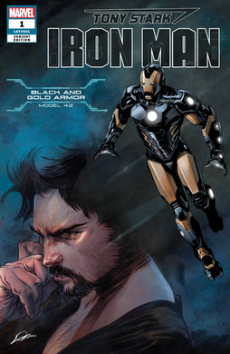 TONY STARK IRON MAN #1 BLACK AND GOLD ARMOR VAR (06/20/2018)