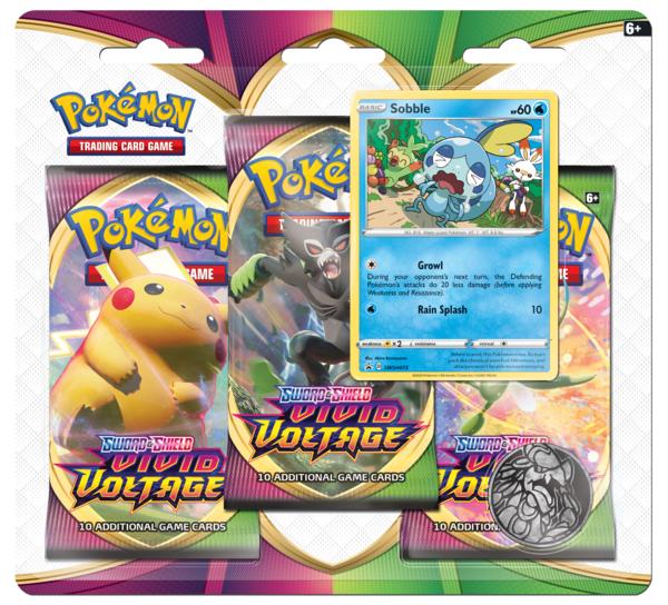Pokemon: SS4 Sword & Shield - Vivid Voltage 3PK Blister