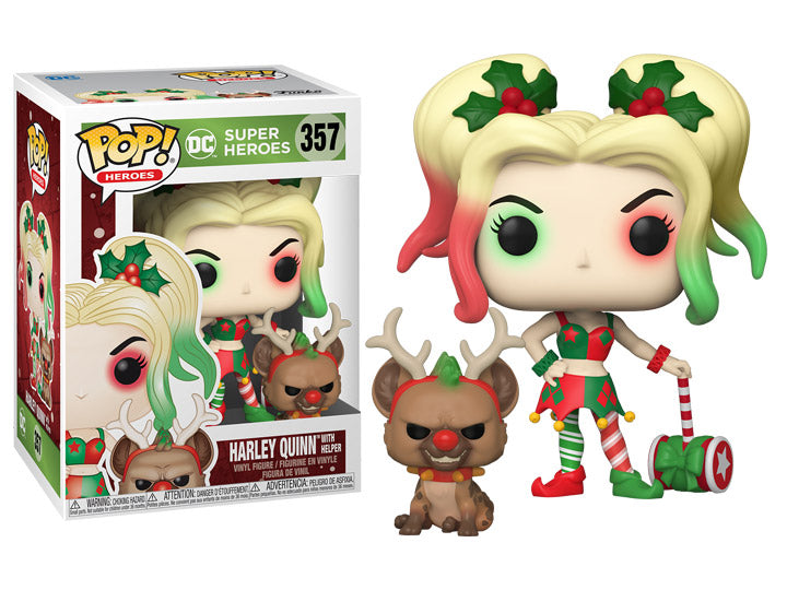 Funko POP! Heroes: DC Holiday - Harley Quinn w/ Helper