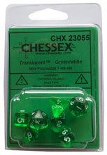 Chessex: Transparent Mini-Polyhedral 7-Die Set